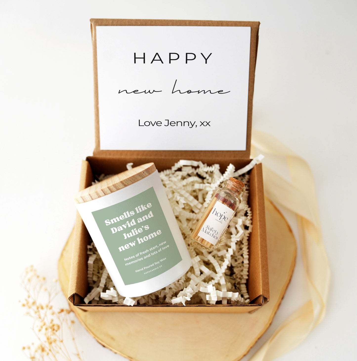 Personalised Housewarming Gift for Couples, First Home Gift with Custom Message
