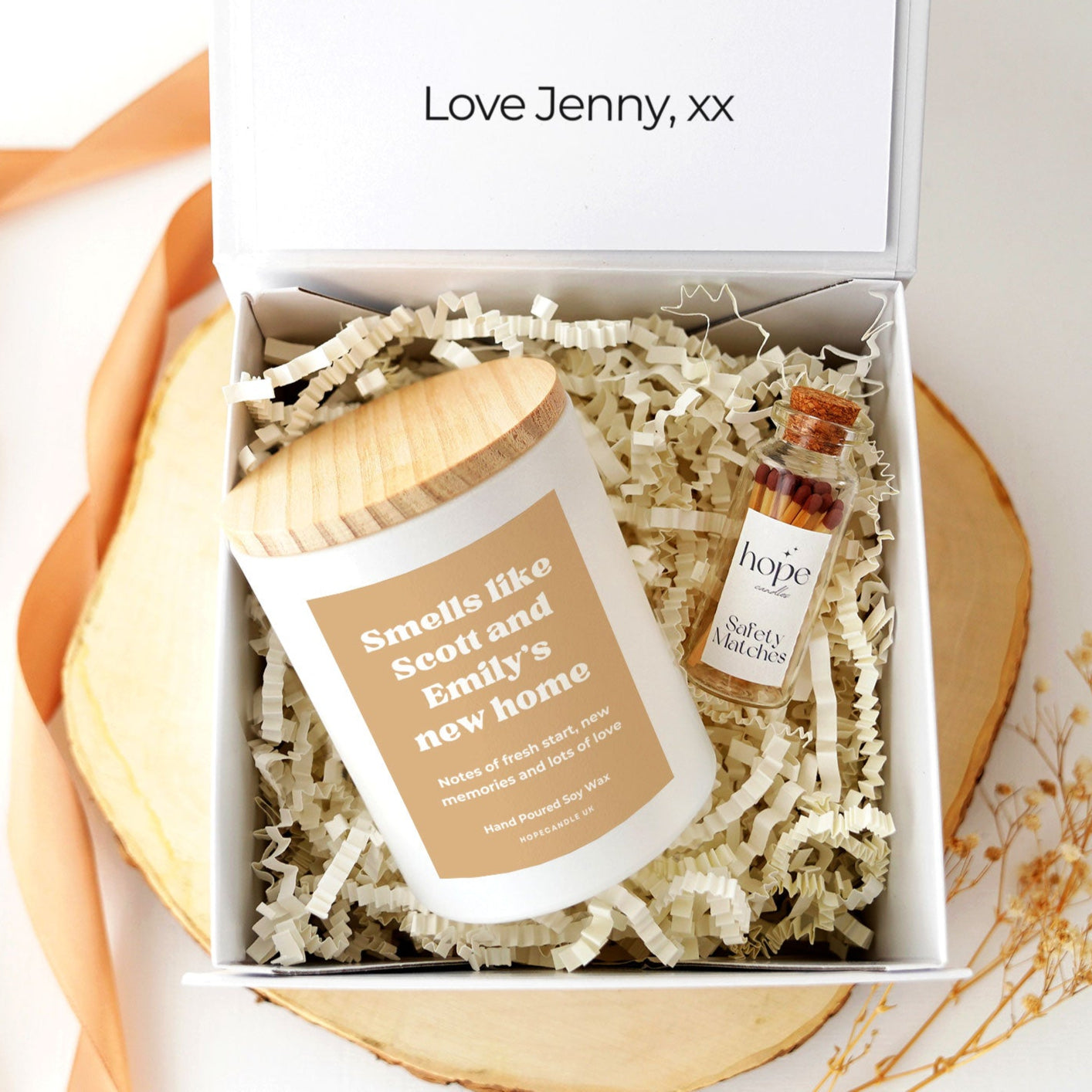 Personalised Housewarming Gift for Couples, First Home Gift with Custom Message