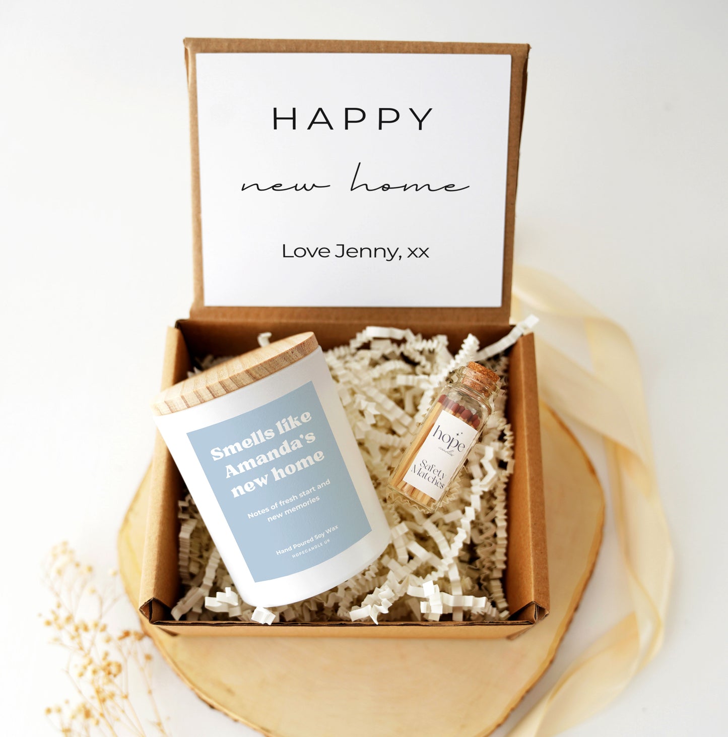 Personalised Housewarming Gift for Couples, First Home Gift with Custom Message