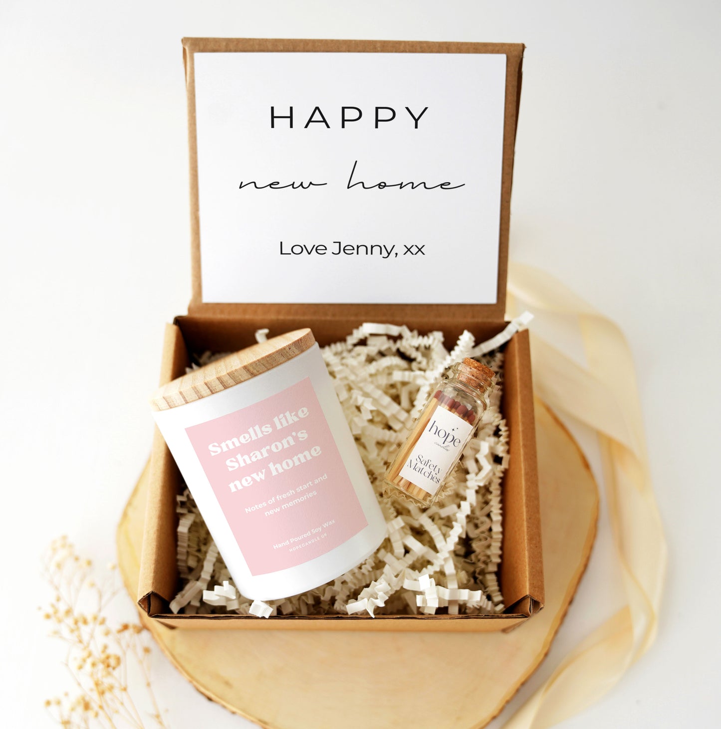 Personalised Housewarming Gift for Couples, First Home Gift with Custom Message