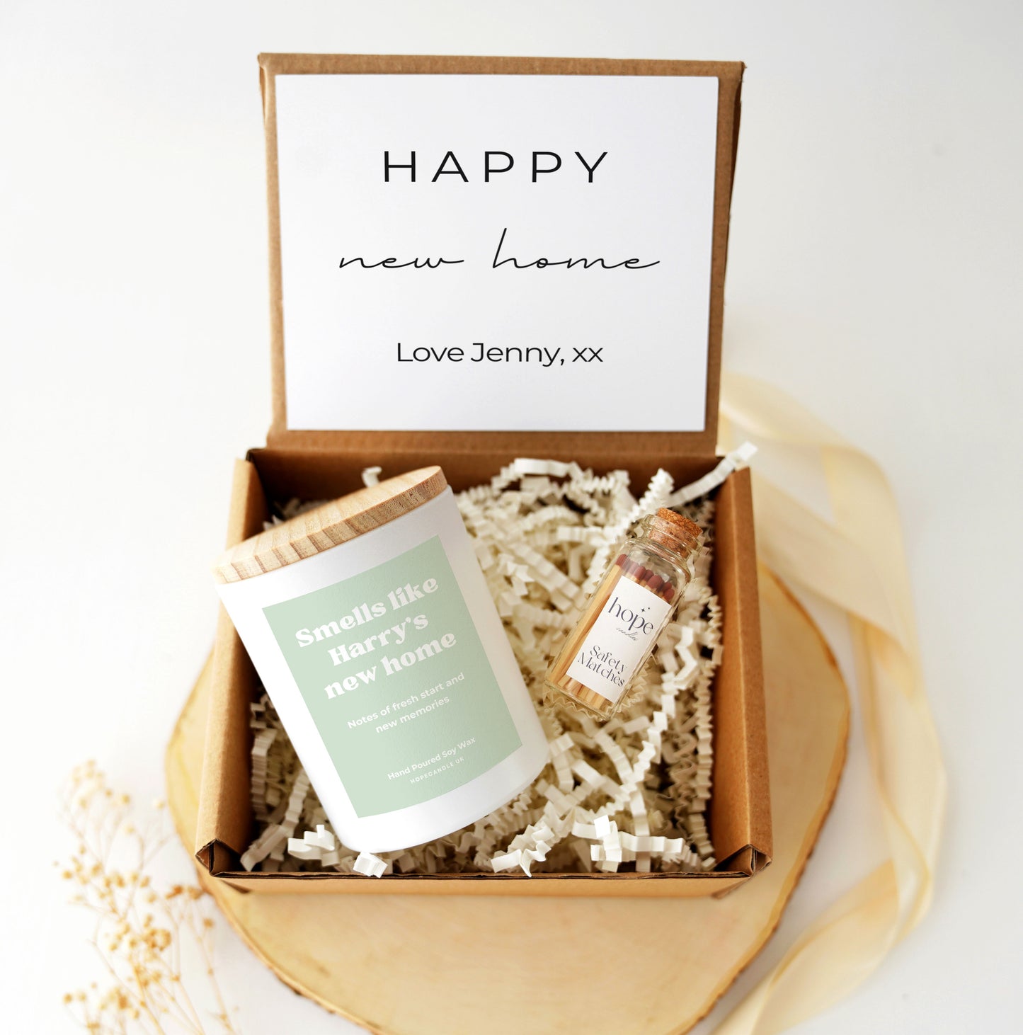 Personalised Housewarming Gift for Couples, First Home Gift with Custom Message