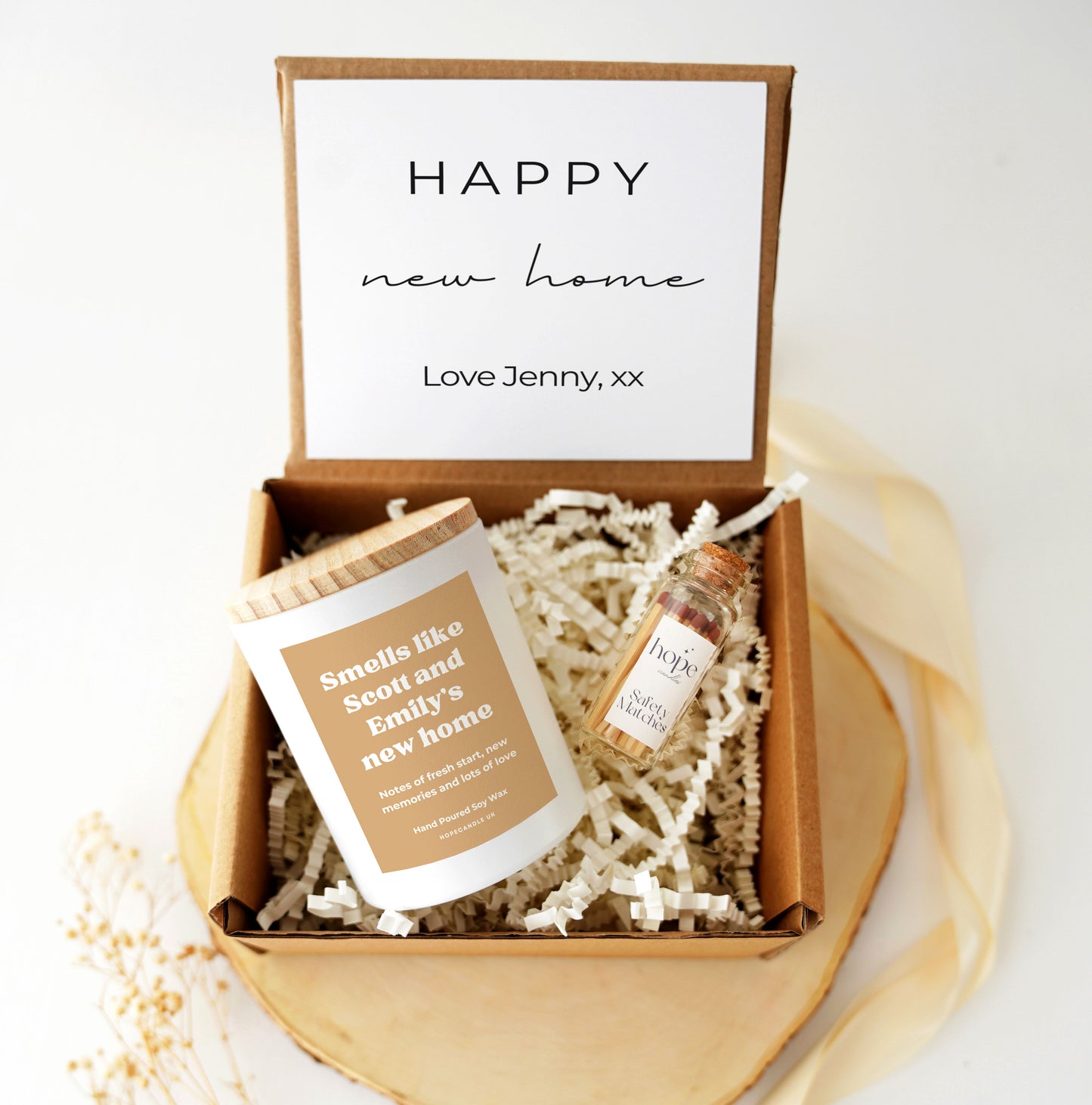 Personalised Housewarming Gift for Couples, First Home Gift with Custom Message