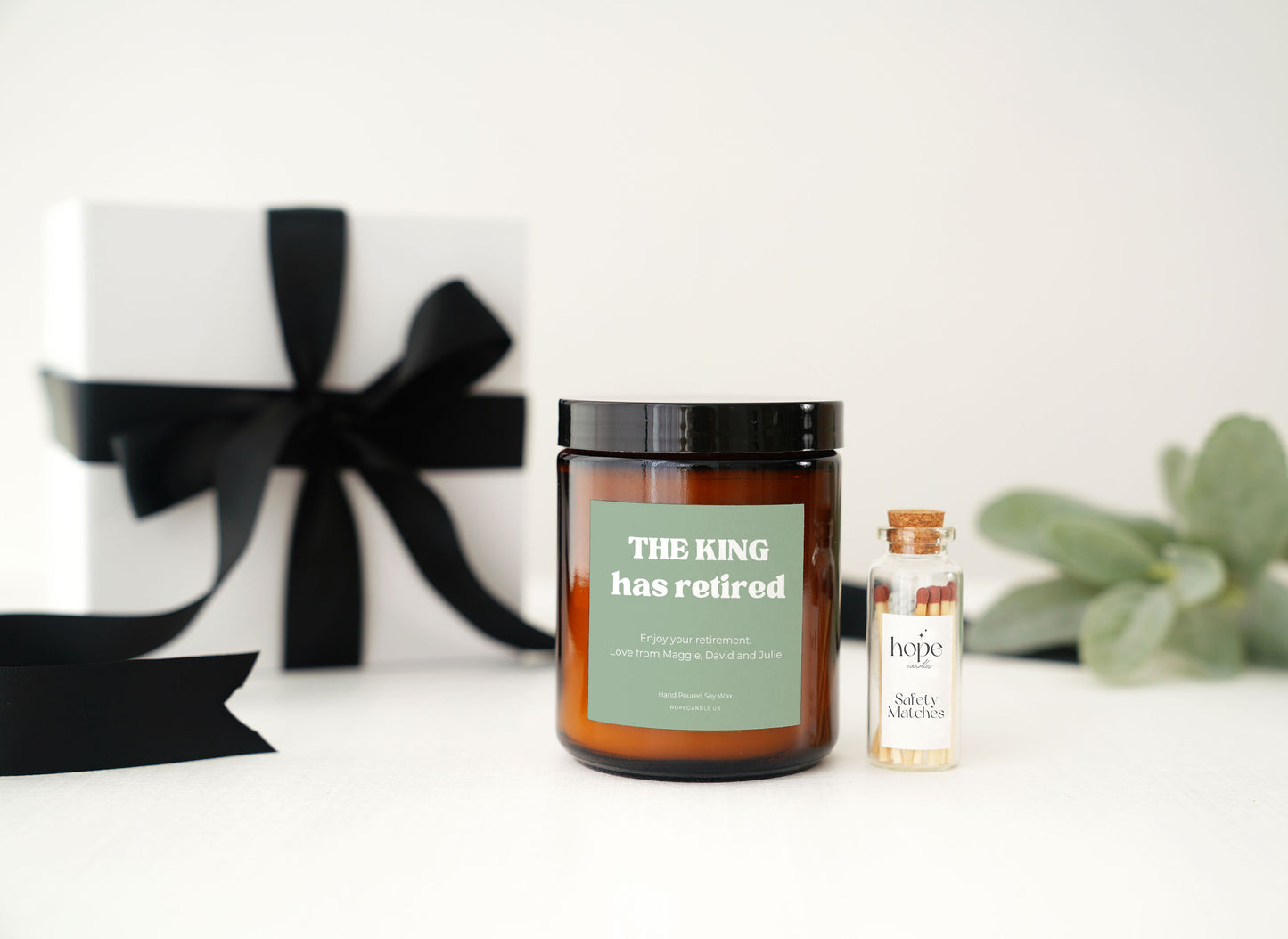 Personalised Happy Retirement Candle Gift Set for Colleague
