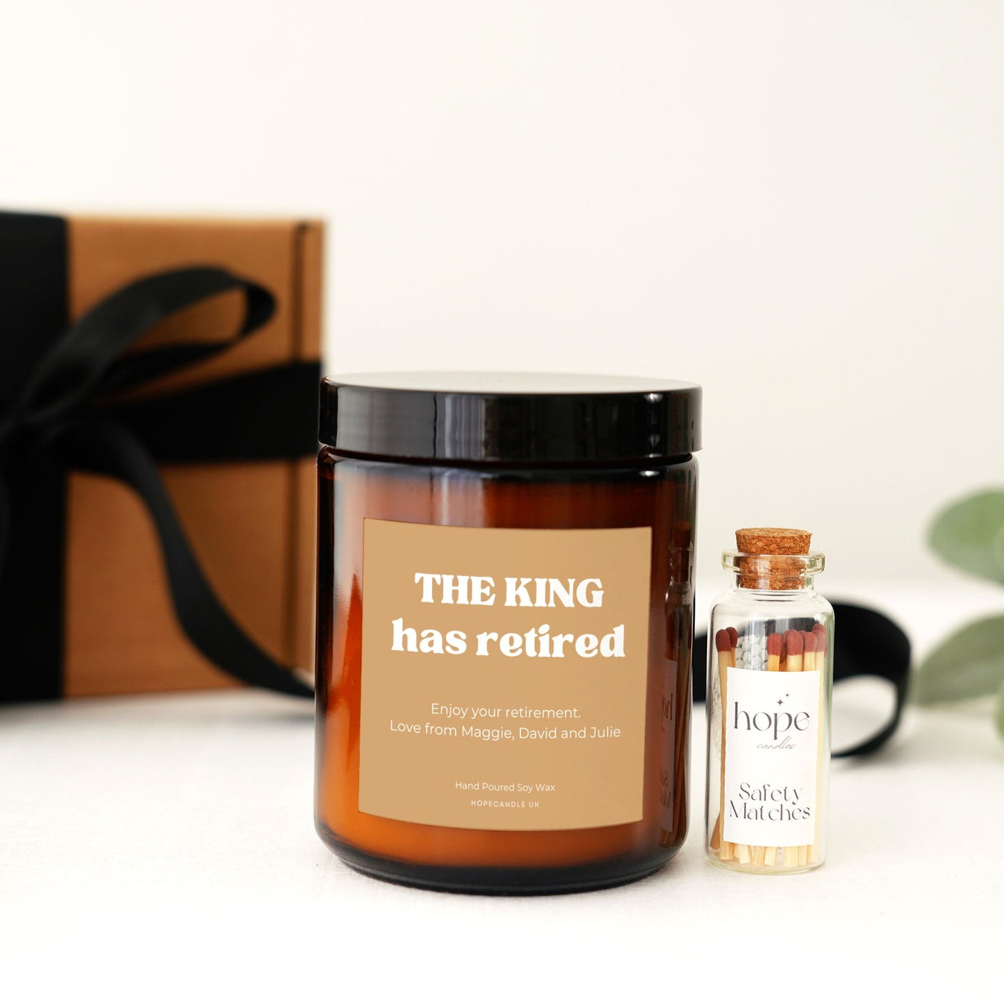 Personalised Happy Retirement Candle Gift Set for Colleague