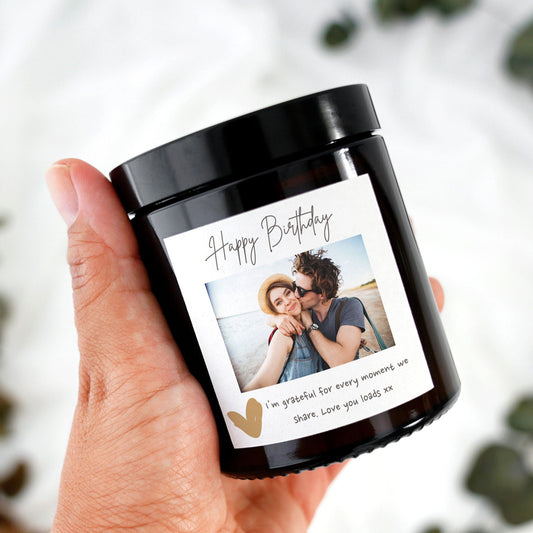 Photo Candle Gift for Birthday, Custom Text Photo Candle for Best Friend, Girlfriend