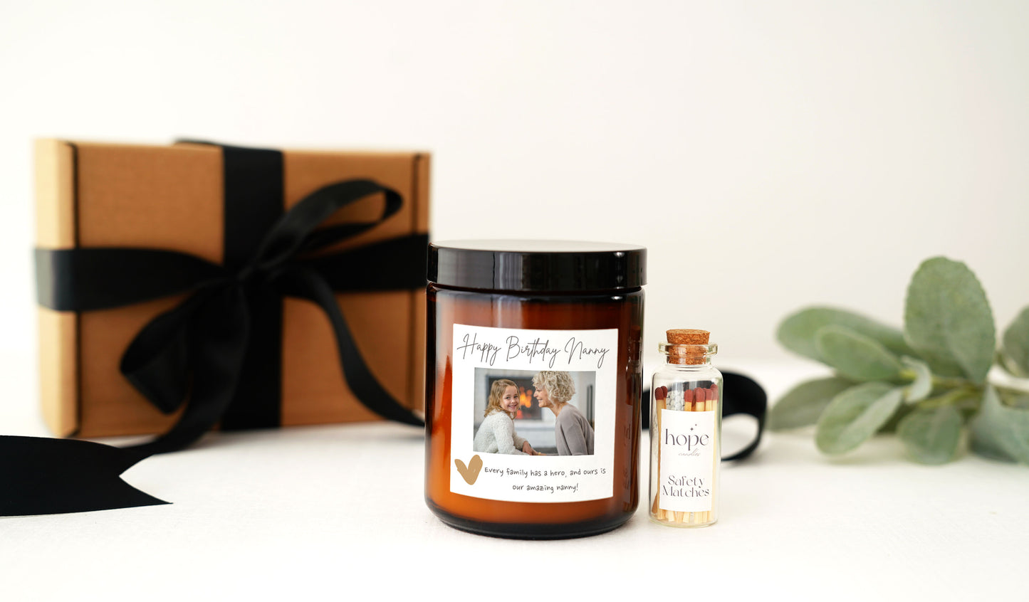 Photo Candle Gift for Birthday, Custom Text Photo Candle for Best Friend, Girlfriend