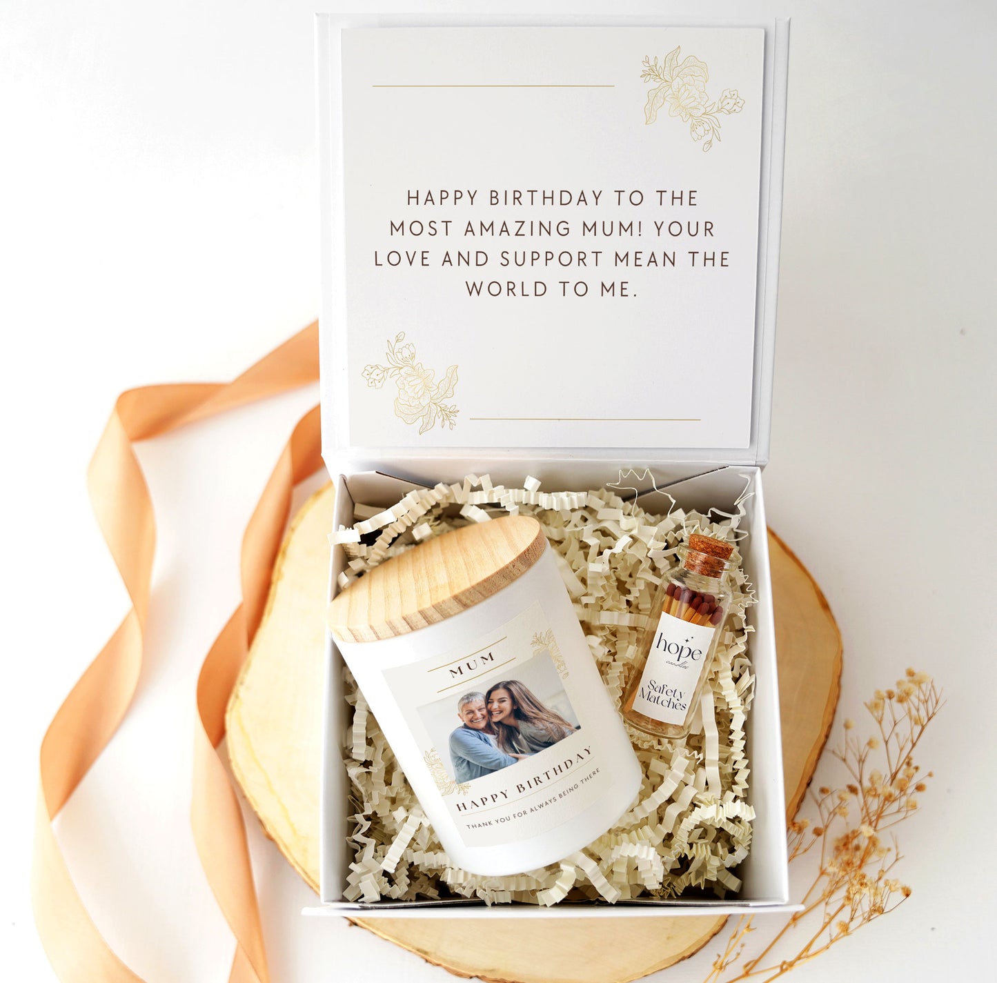 Scented Personalised Photo Candle Birthday Gift for Nanny, Mum, Dad