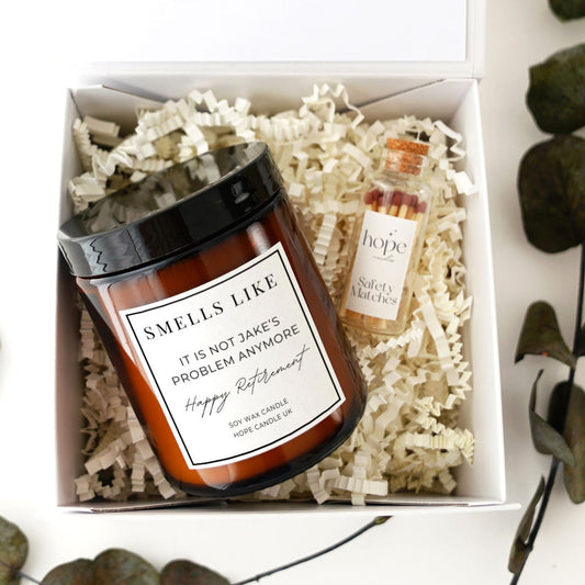 Smells Like It Is Not Your Problem Retirement Candle, Funny Retirement Gift