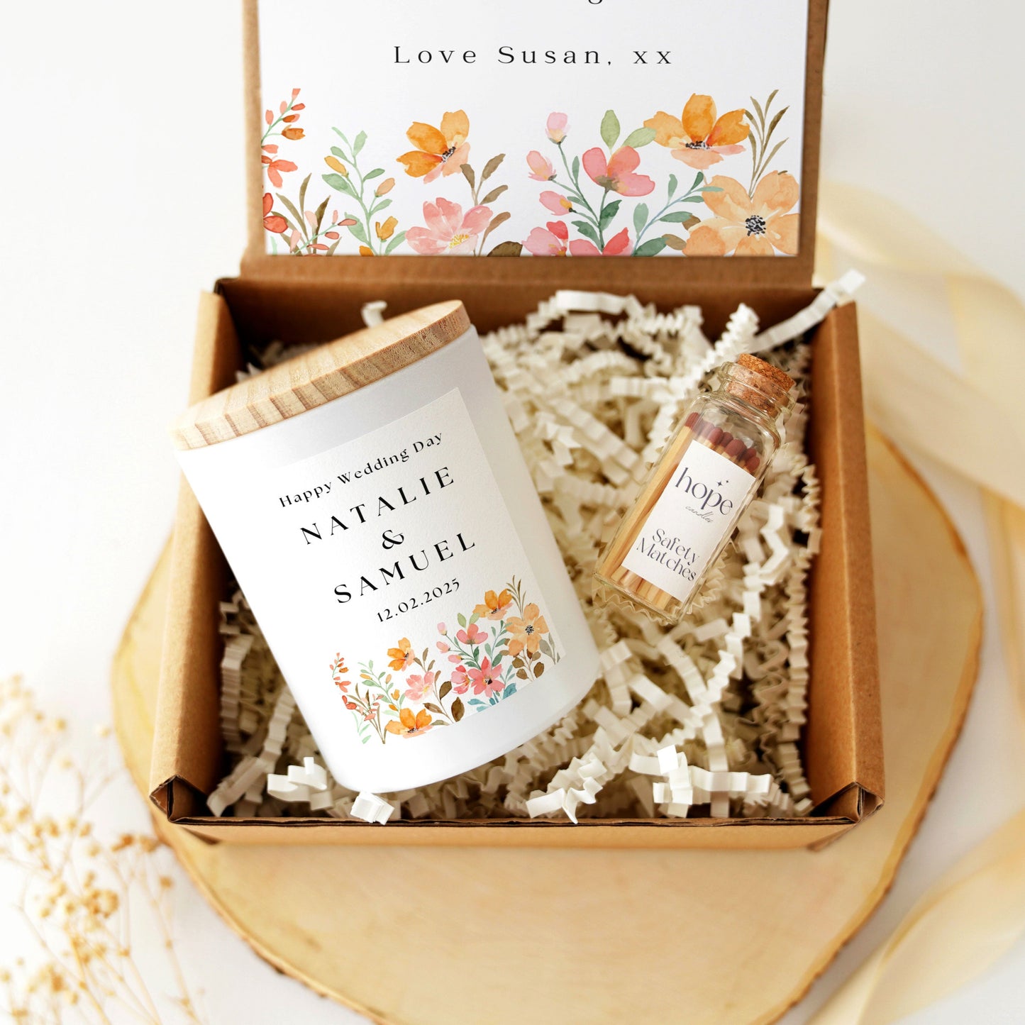 Wedding Candle Gift for Couples on Wedding Day, Bride and Groom Gift