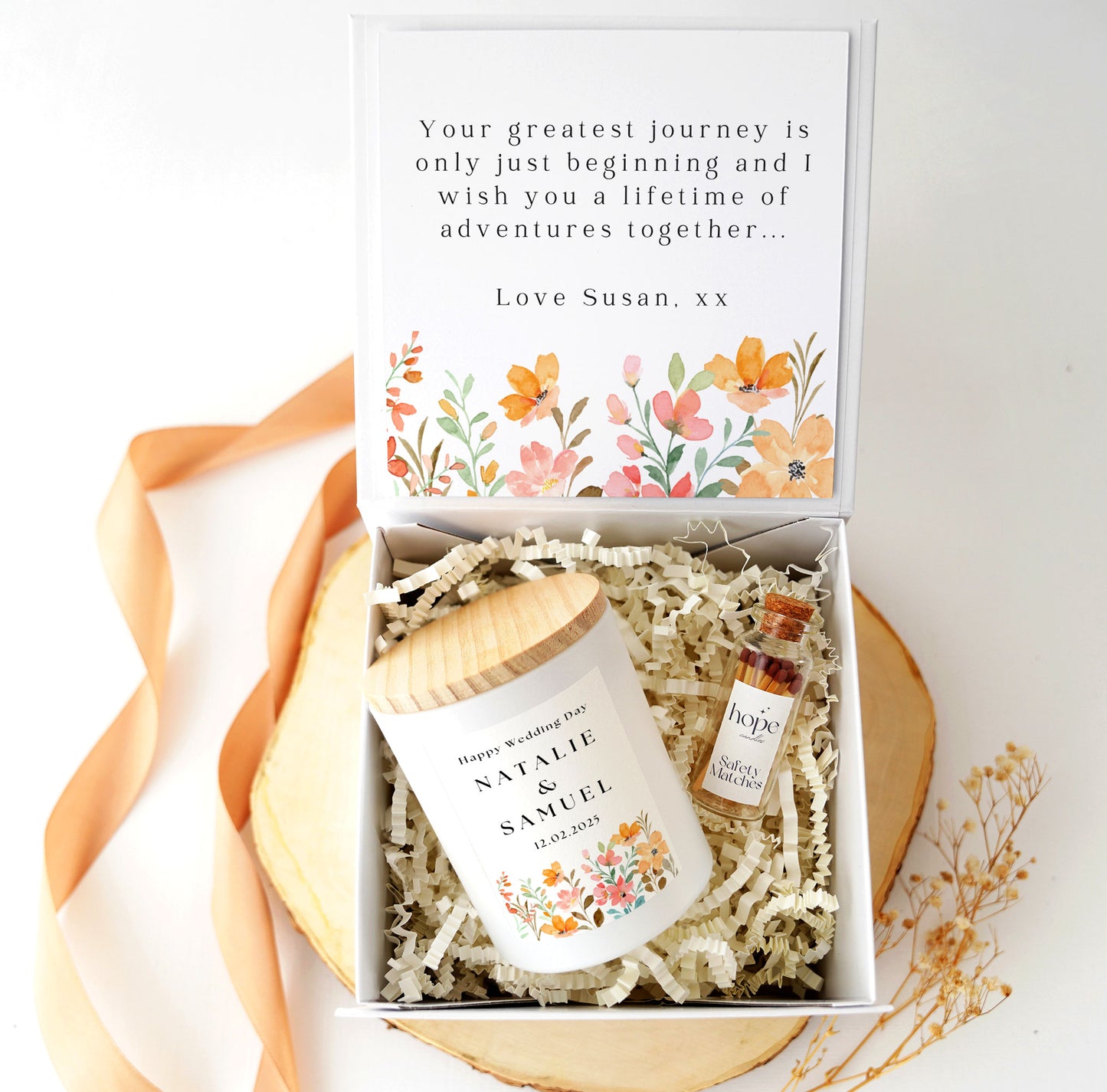 Wedding Candle Gift for Couples on Wedding Day, Bride and Groom Gift