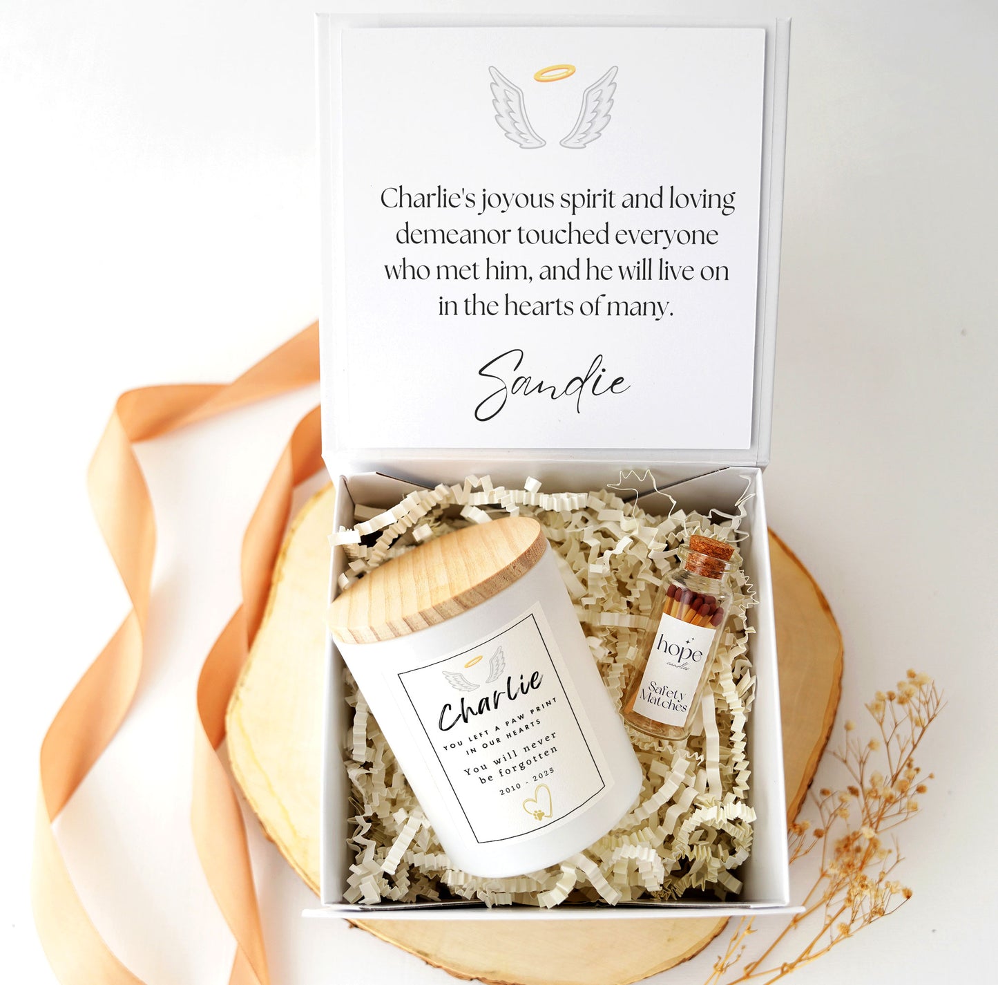 Personalised Pet Memorial Candle - Soy Scented Candle - Pet Loss Gift
