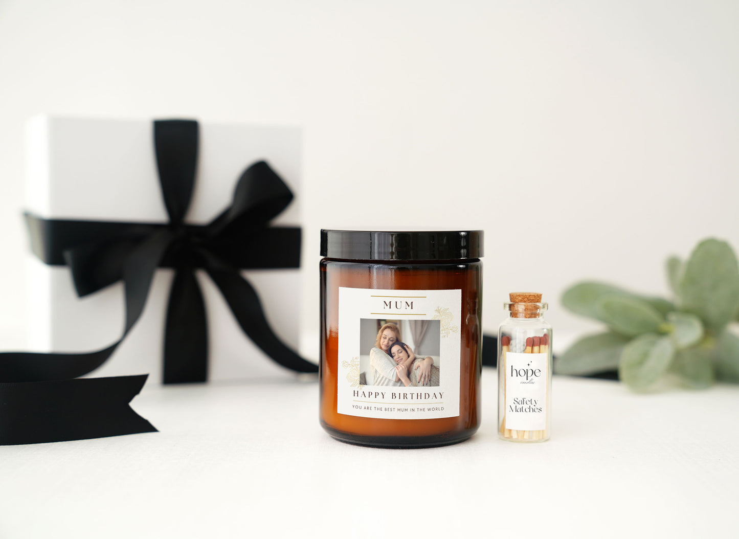 Birthday Gift for Nanny Mum, Custom Photo Candle