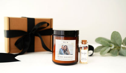 Birthday Gift for Nanny Mum, Custom Photo Candle