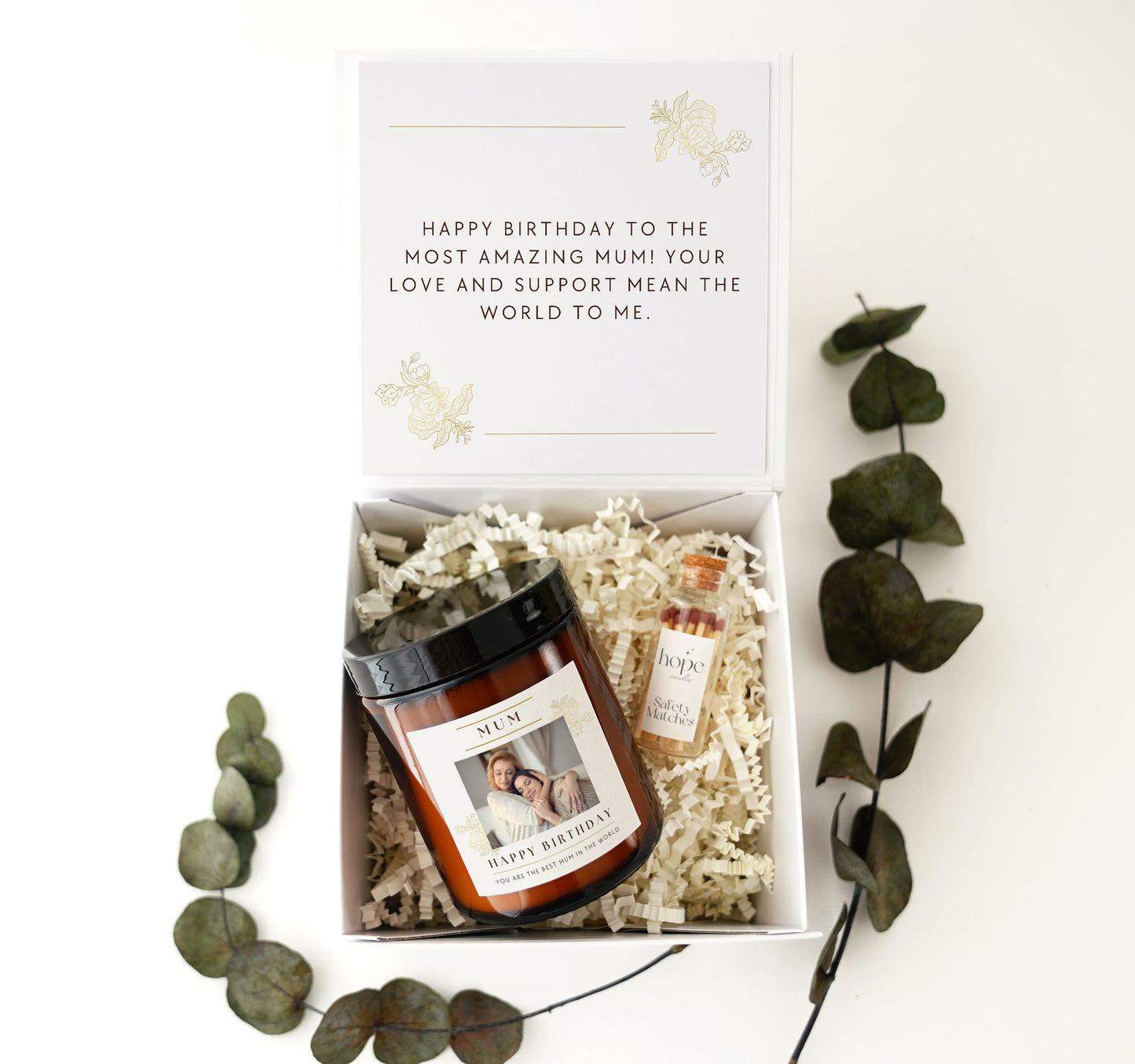 Birthday Gift for Nanny Mum, Custom Photo Candle
