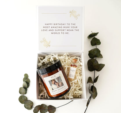Birthday Gift for Nanny Mum, Custom Photo Candle