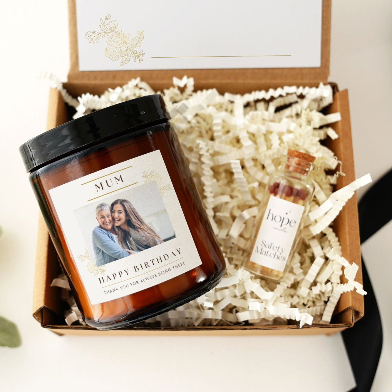 Birthday Gift for Nanny Mum, Custom Photo Candle