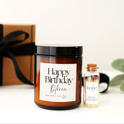 Make a Wish Birthday Candle, Birthday Gift for Her Scented Soy Candle
