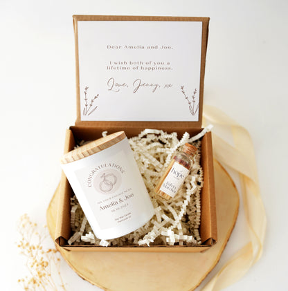 Personalised Engagement Candle for Couples
